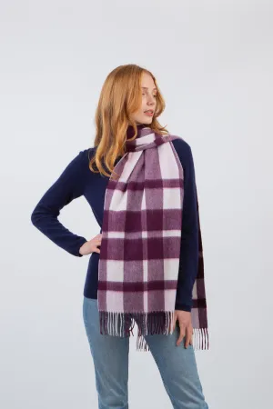 Scotty Thompson Cashmere Wide Scarf - Exploded Pale Lilac