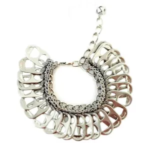 Solene M Pop Tab Bracelet made from recycled Can Pull Tabs