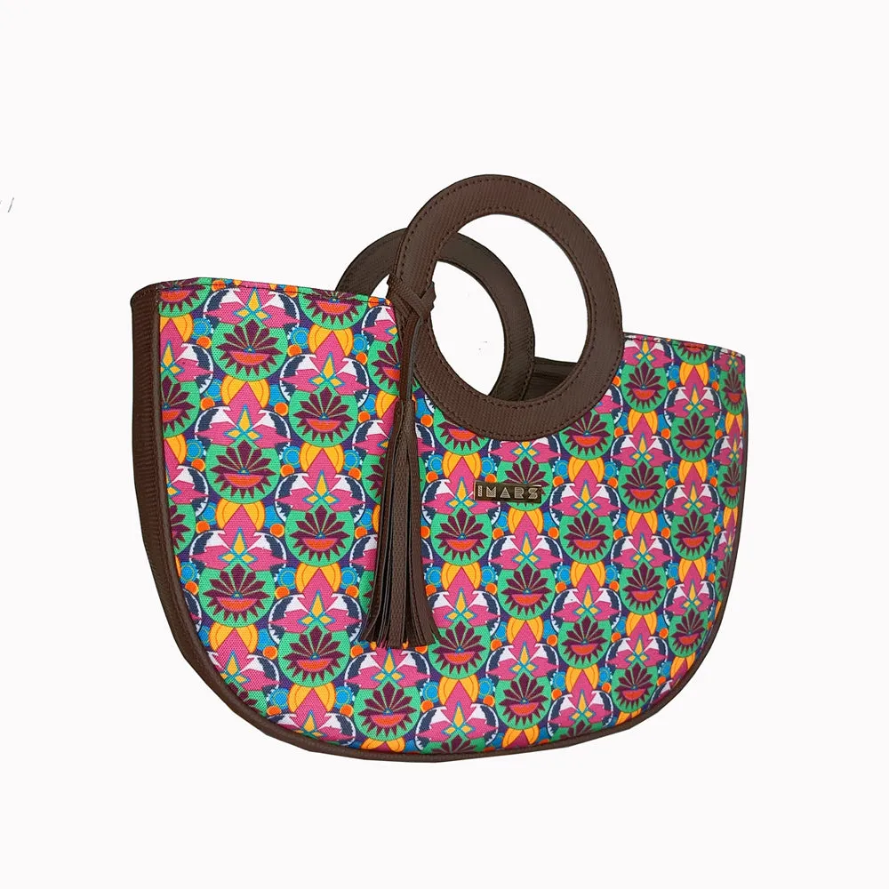 Sophisticated Multi Color Basket Bag Perfect For Women & Girls