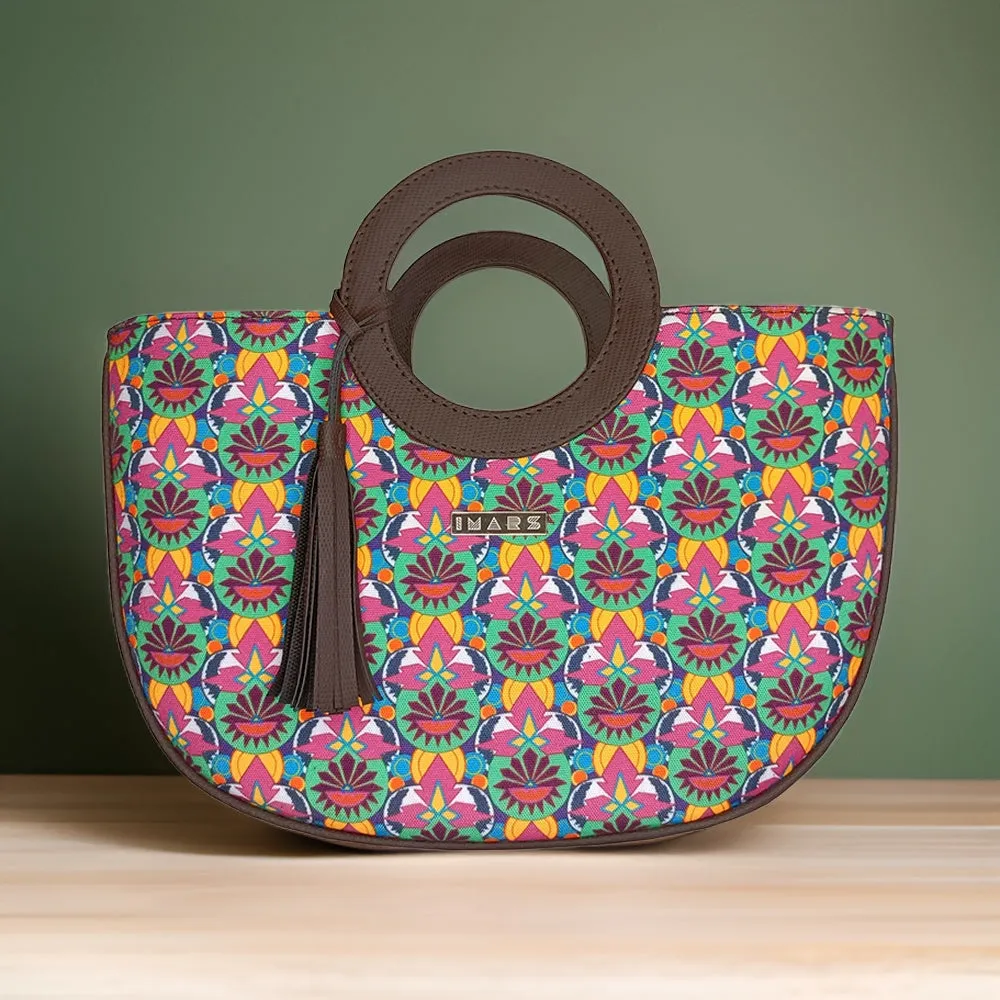 Sophisticated Multi Color Basket Bag Perfect For Women & Girls