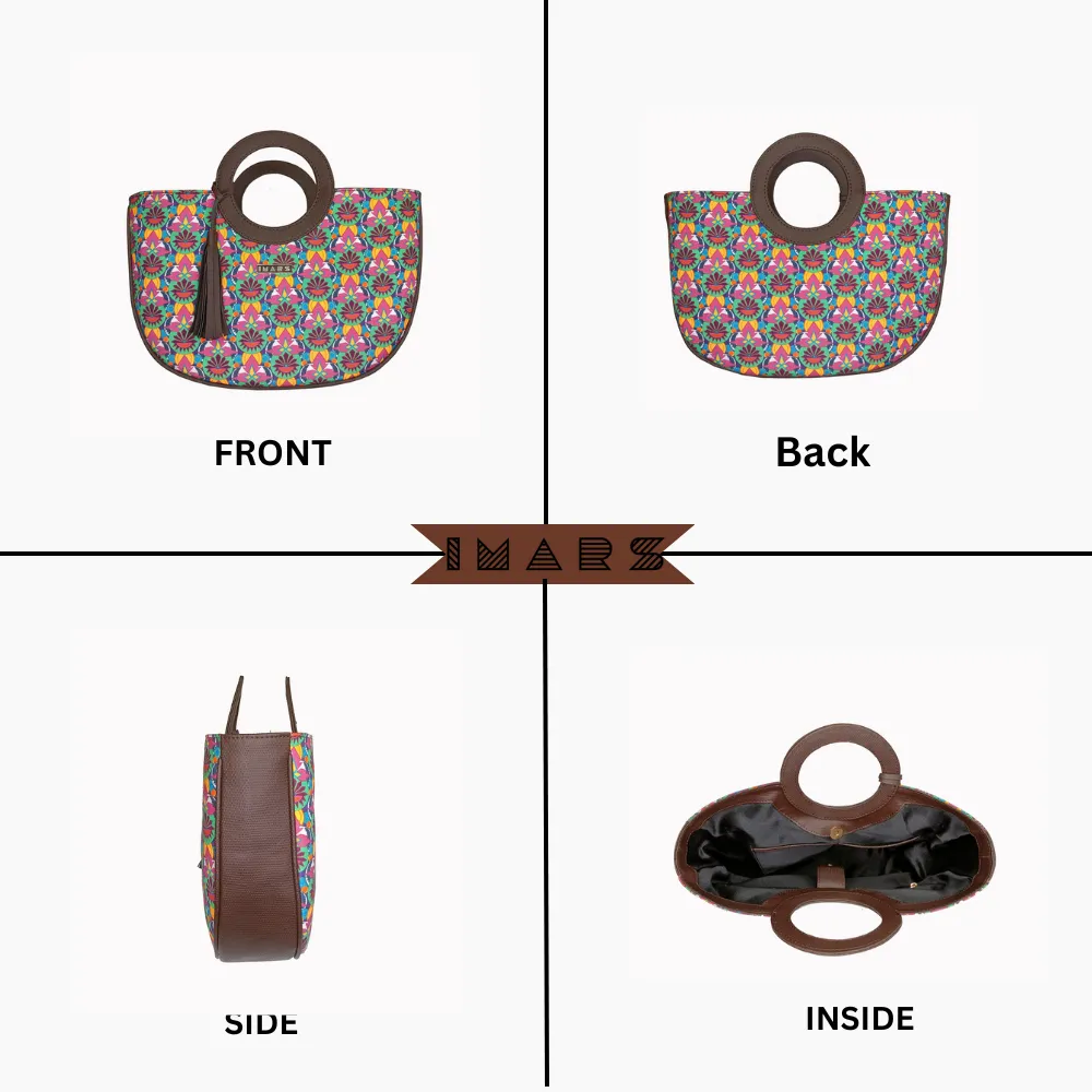 Sophisticated Multi Color Basket Bag Perfect For Women & Girls