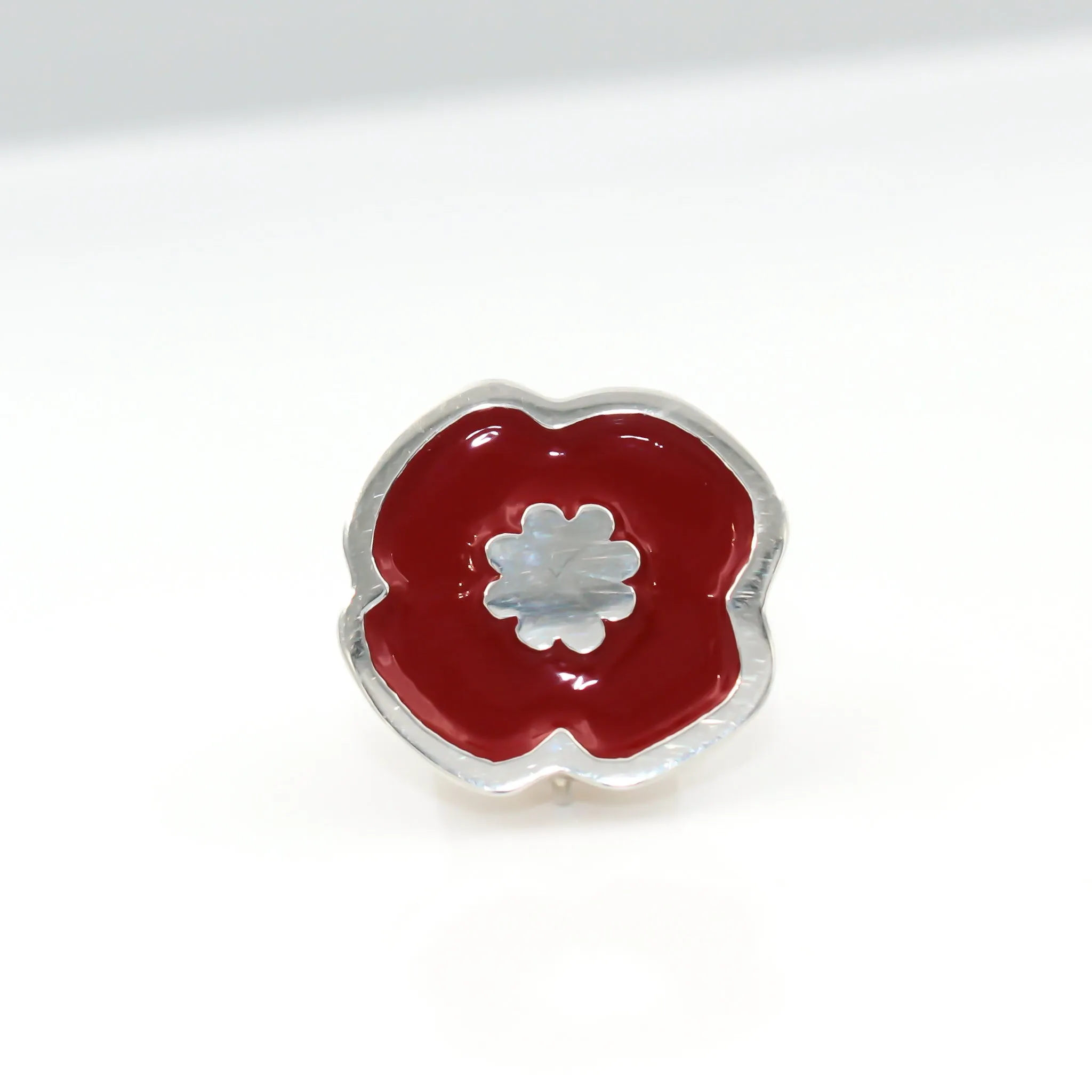 Sterling Silver Poppy Brooch/Pendant