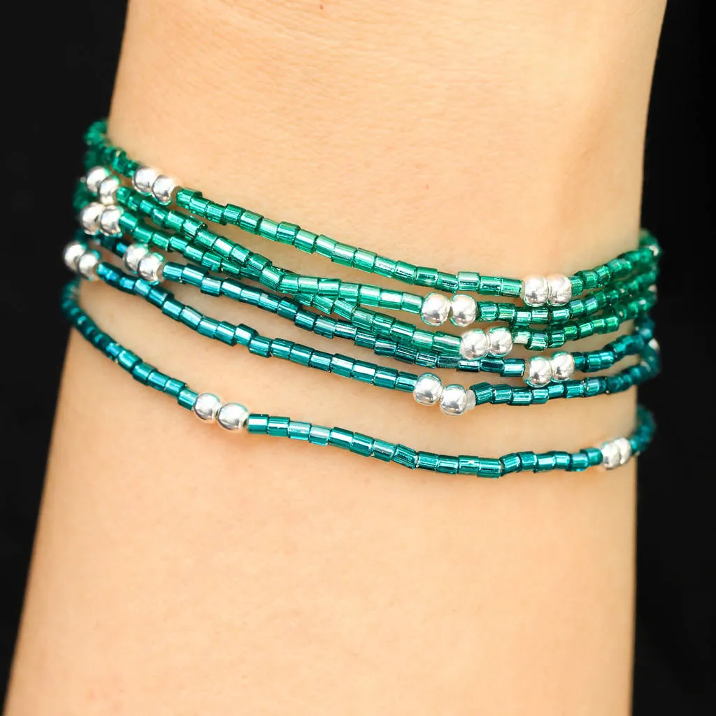 Tartan Chic Bracelet in Blue & Green Tones