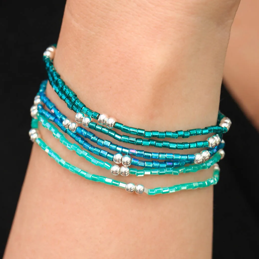 Tartan Chic Bracelet in Blue & Green Tones