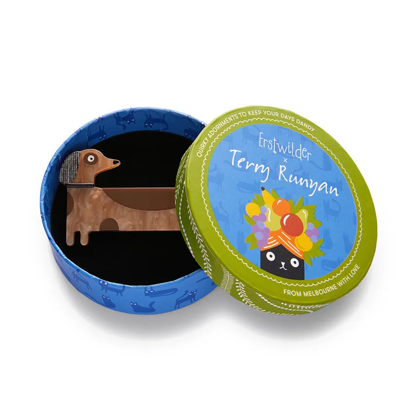 Terry Runyan Collection Long Dog Brooch
