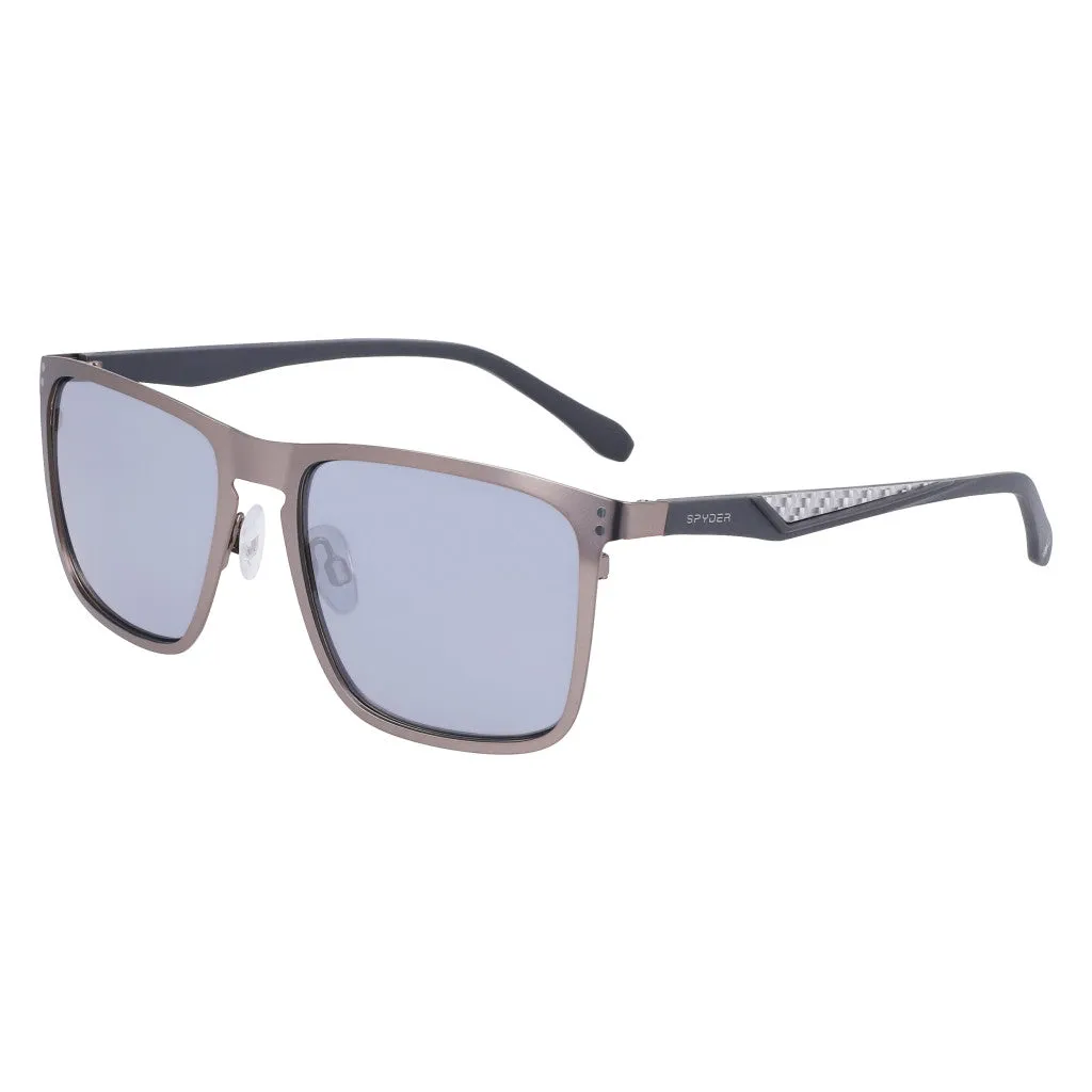 Trendy Flat Metal Square Sunglasses - Graphite