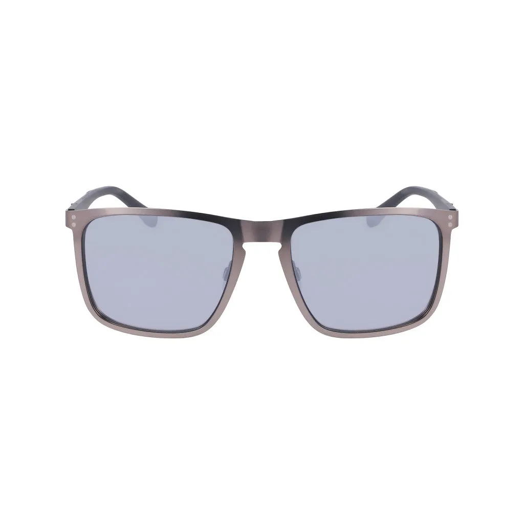 Trendy Flat Metal Square Sunglasses - Graphite
