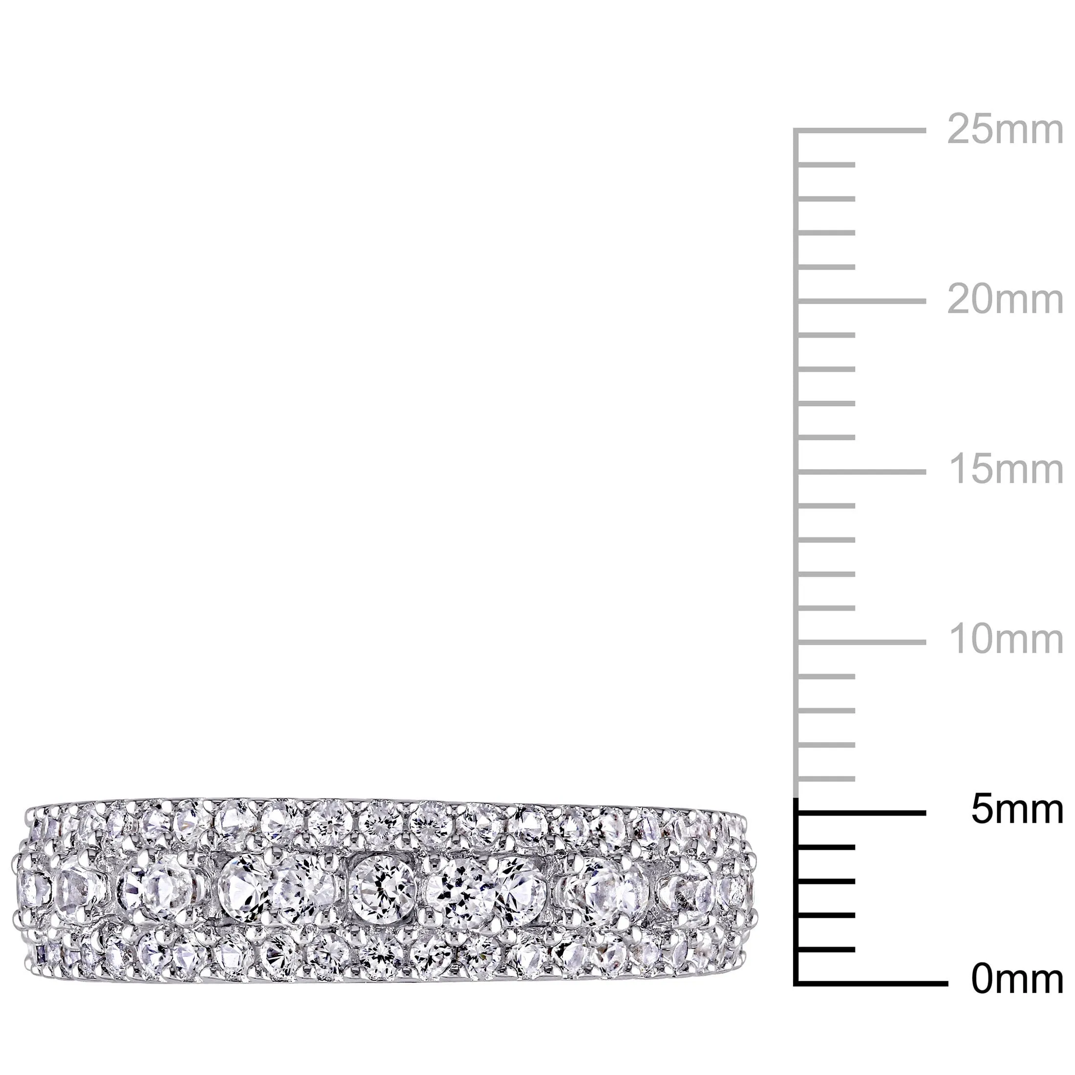 Women'S Created Sapphire Sterling Silver Ring