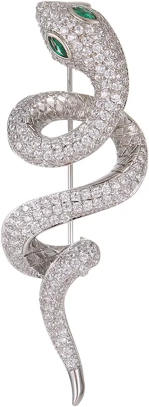 YeapYeap Snake Brooches for Women Girl - Austrian Rhinestone Scarf Pin for Ladies Wedding Bouquet Broach for Birthday, Christmas, Anniversary
