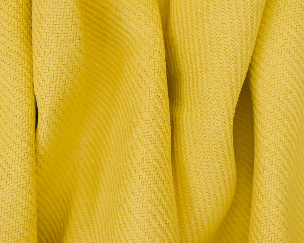 Yellow Moygashel Twill Irish Linen Solid Woven Home Decorating Fabric